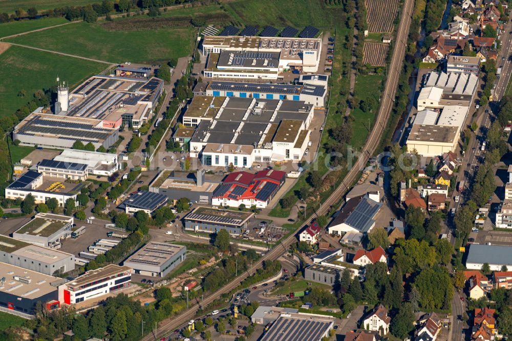 Aerial image Haslach im Kinzigtal - Industrial and commercial area in Haslach im Kinzigtal in the state Baden-Wurttemberg, Germany