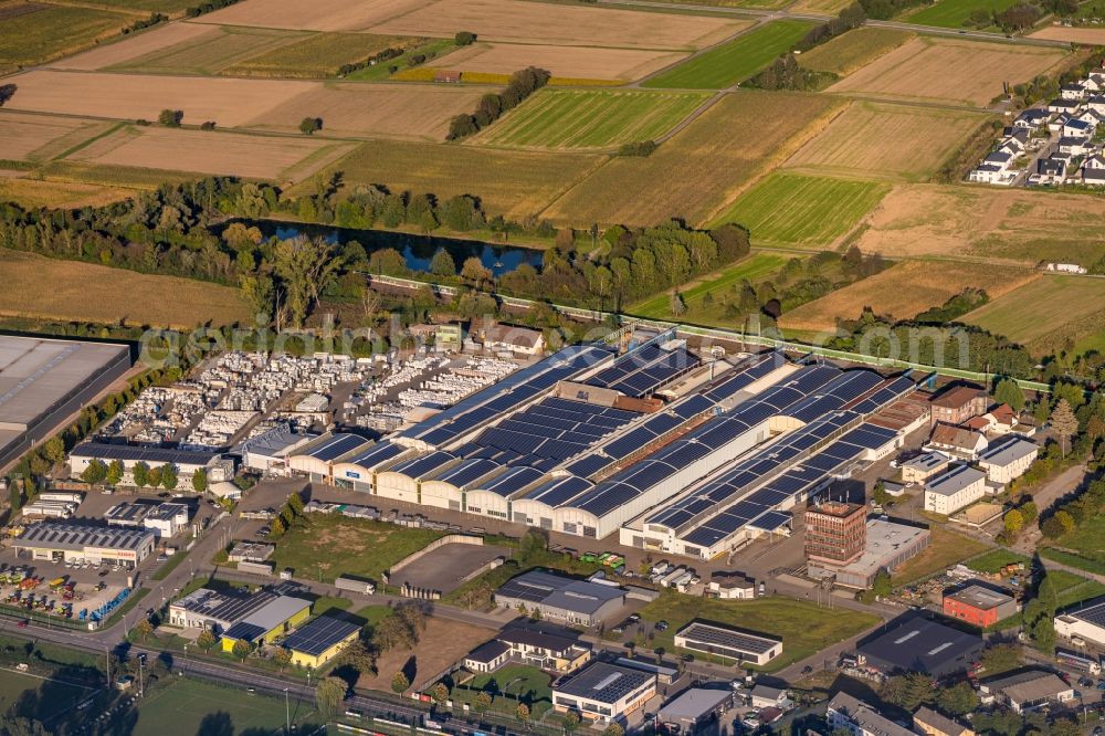 Aerial photograph Herbolzheim - Industrial and commercial area Niederwaldstrasse in Herbolzheim in the state Baden-Wuerttemberg