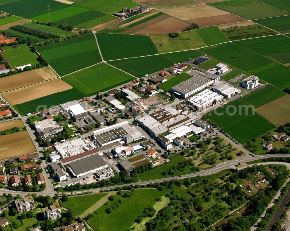 Aerial image Hohenacker - Industrial and commercial area in Hohenacker in the state Baden-Wuerttemberg, Germany