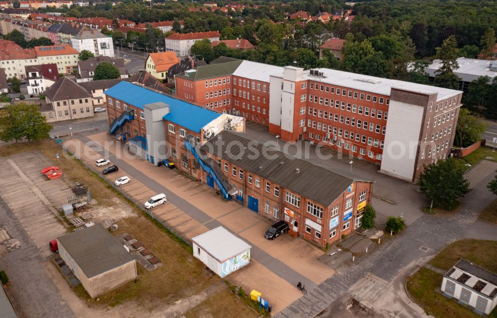 Aerial photograph Eberswalde - Industrial and commercial area Kocks Ardelt Kranbau Eberswalde GmbH in Eberswalde in the state Brandenburg, Germany