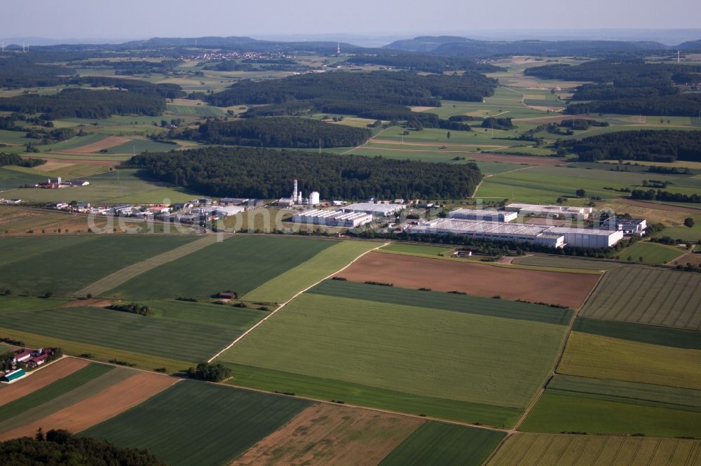 Aerial image Laichingen - Industrial and commercial area Ingenieurbuero Stark GmbH & Co. KG in Laichingen in the state Baden-Wuerttemberg, Germany