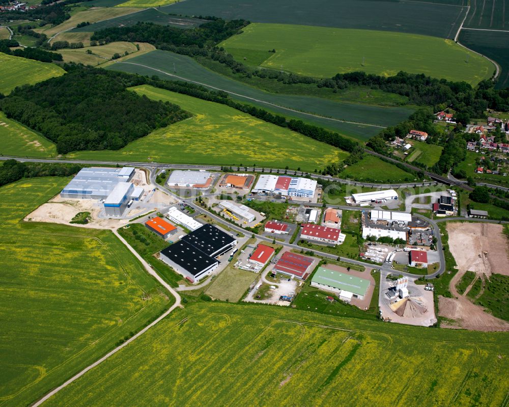 Aerial photograph Leinefelde-Worbis - Industrial and commercial area on street Duenblick in Leinefelde-Worbis in the state Thuringia, Germany