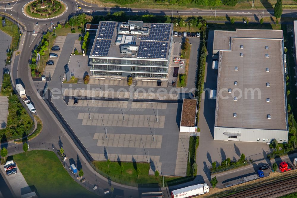 Aerial image Rülzheim - Industrial and commercial area Nord with ITK Engineering GmbH in Ruelzheim in the state Rhineland-Palatinate, Germany