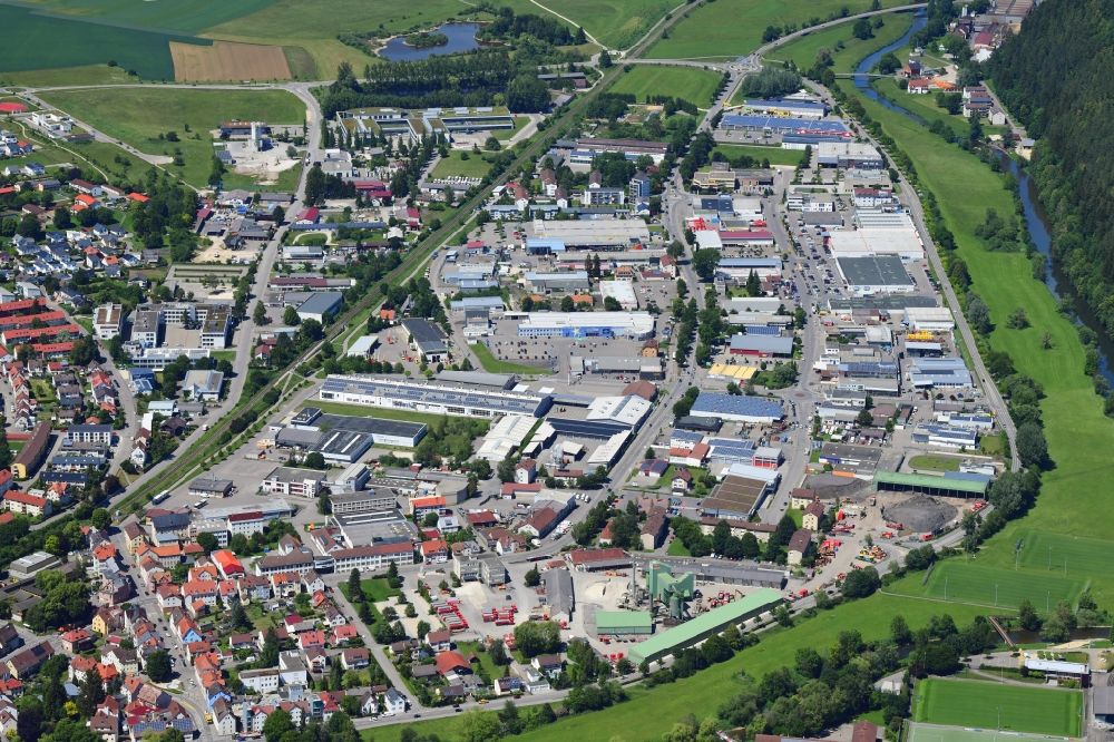 Aerial photograph Tuttlingen - Industrial and commercial area North in Tuttlingen in the state Baden-Wuerttemberg, Germany