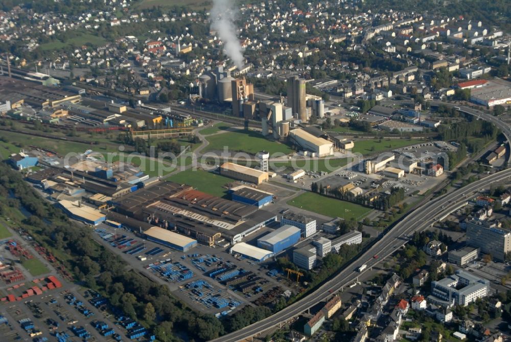 Aerial image Wetzlar - Industrial and commercial area in the district Dalheim in Wetzlar in the state Hesse, Germany