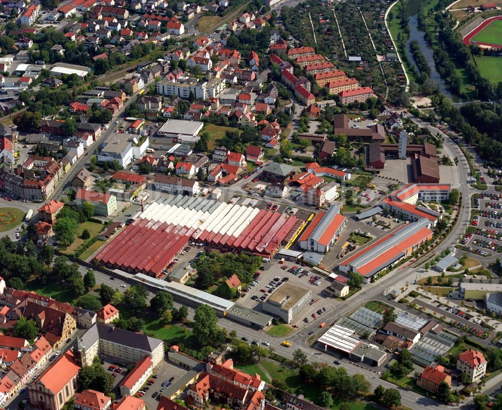 Aerial image Amberg - Industrial and commercial area Carl-Schulz-Platz - Gasfabrikstrasse in the district Speckmannshof in Amberg in the state Bavaria, Germany