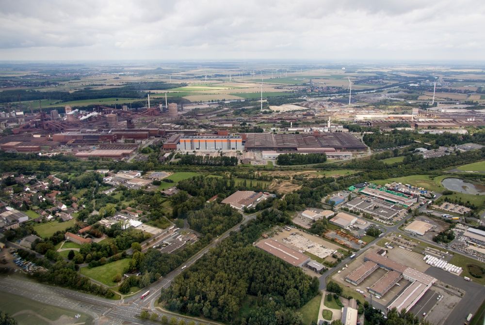 Aerial photograph Salzgitter - Industrial and commercial area in the district Watenstedt in Salzgitter in the state Lower Saxony, Germany