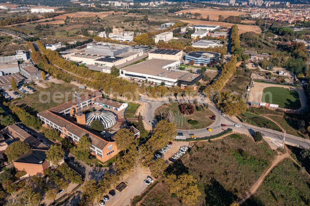 Aerial image Cerdanyola del Valles - Industrial and commercial area Parc TecnolA?gic del VallA?s in Cerdanyola del Valles in Catalunya - Katalonien, Spain