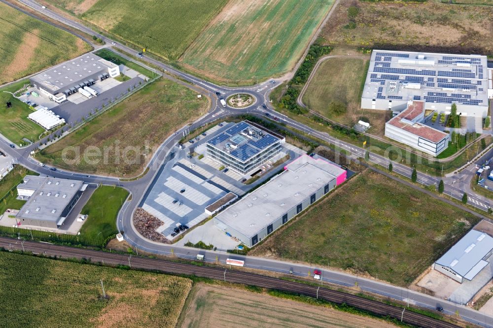 Aerial photograph Rülzheim - Industrial and commercial area Nord with ITK Engineering GmbH in Ruelzheim in the state Rhineland-Palatinate, Germany