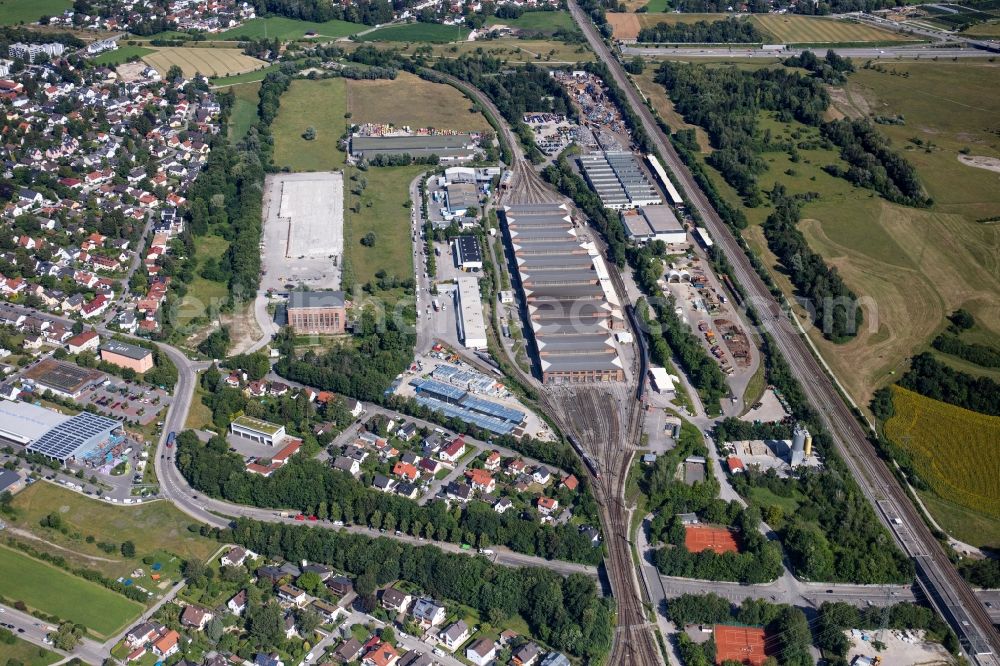 Aerial image München - Industrial and commercial area on Rupert-Bodner-Strasse in the district Aubing in Munich in the state Bavaria, Germany