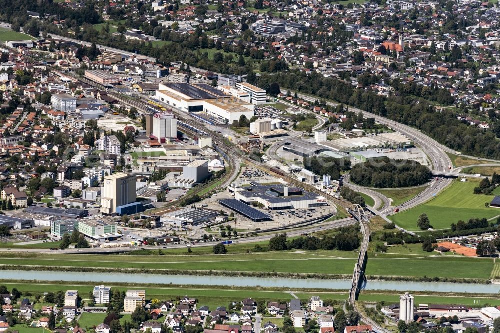 Aerial photograph Sankt Margrethen - Industrial and commercial area in Sankt Margrethen in the canton Sankt Gallen, Switzerland