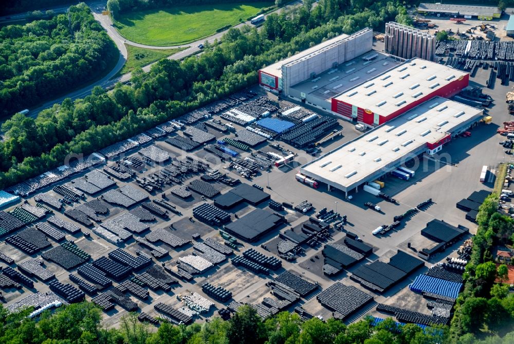 Aerial photograph Teningen - Industrial and commercial area Graf in Teningen in the state Baden-Wuerttemberg, Germany