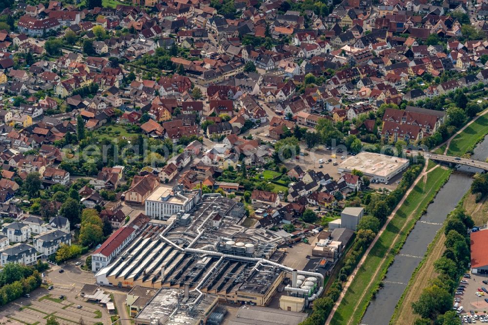 Teningen from the bird's eye view: Industrial and commercial area in Teningen in the state Baden-Wuerttemberg, Germany