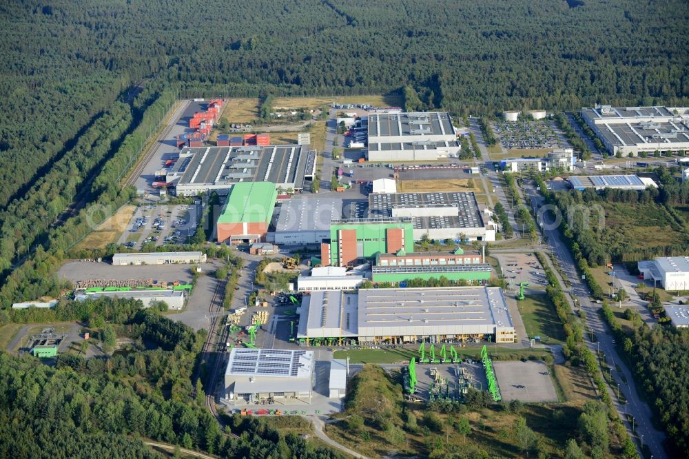 Aerial image Wackersdorf - Industrial and commercial area in Wackersdorf in the state Bavaria. In this picture there is the BMW AG, the Comline Elektronik-Elektrotechnik GmbH and the Recticel Automobilsysteme GmbH