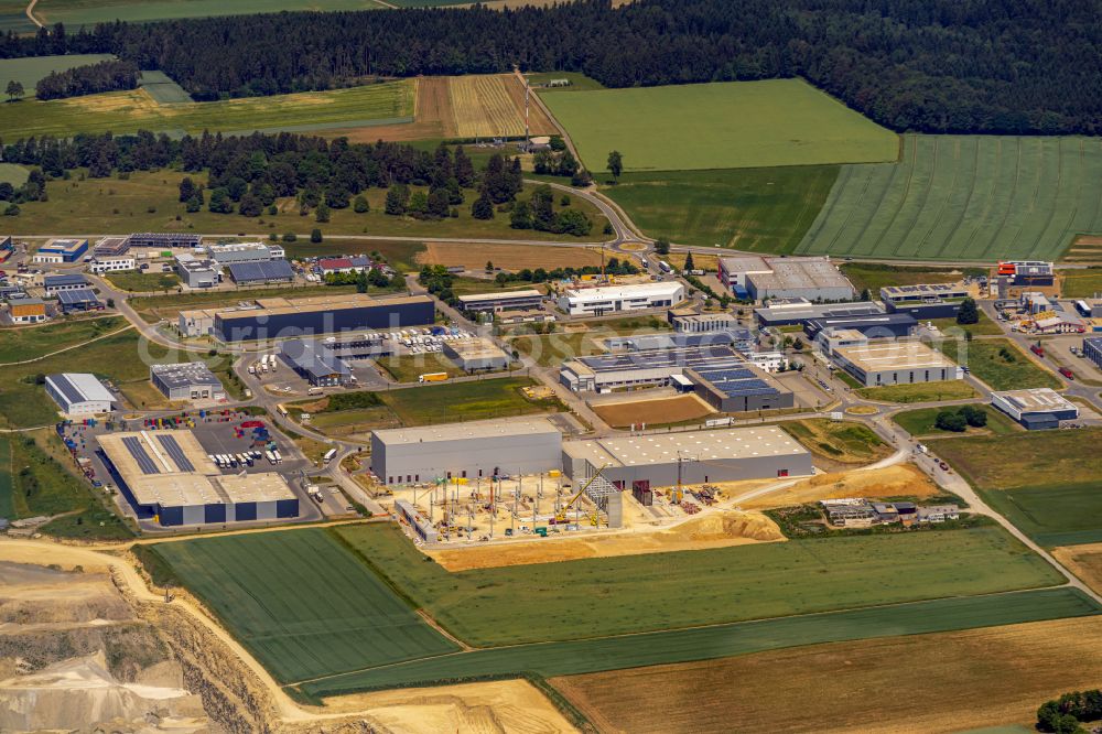 Aerial photograph Zimmern ob Rottweil - Industrial and commercial area in Zimmern ob Rottweil in the state Baden-Wurttemberg, Germany
