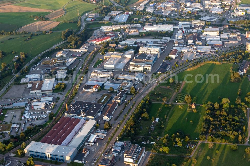 Aerial image Freudenstadt - Industrial and commercial area on Stuttgarter Strasse in Freudenstadt in the state Baden-Wuerttemberg, Germany