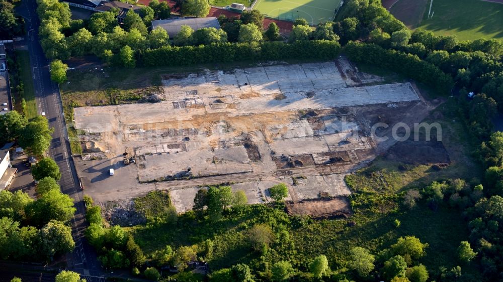 Aerial photograph Bonn - Industrial wasteland in Bonn Dottendorf in the state North Rhine-Westphalia, Germany. A drive-in cinema is to be built on the so-called Miesen site
