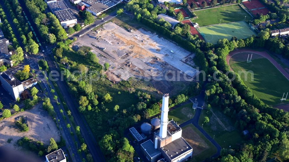 Bonn from above - Industrial wasteland in Bonn Dottendorf in the state North Rhine-Westphalia, Germany. A drive-in cinema is to be built on the so-called Miesen site
