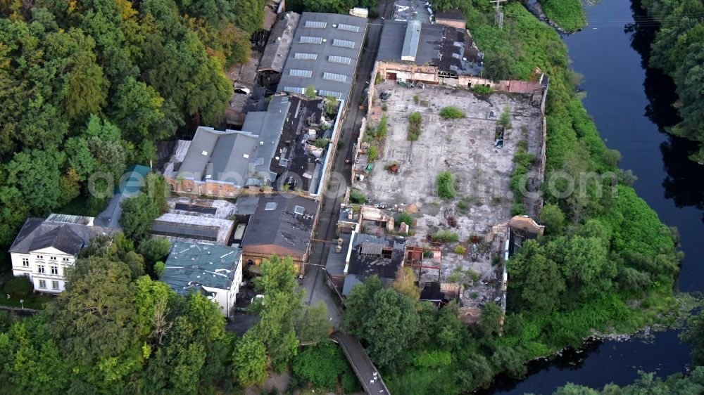 Aerial photograph Schladern - Industrial wasteland of the former Elmoreas plant in Schladern in the state North Rhine-Westphalia, Germany