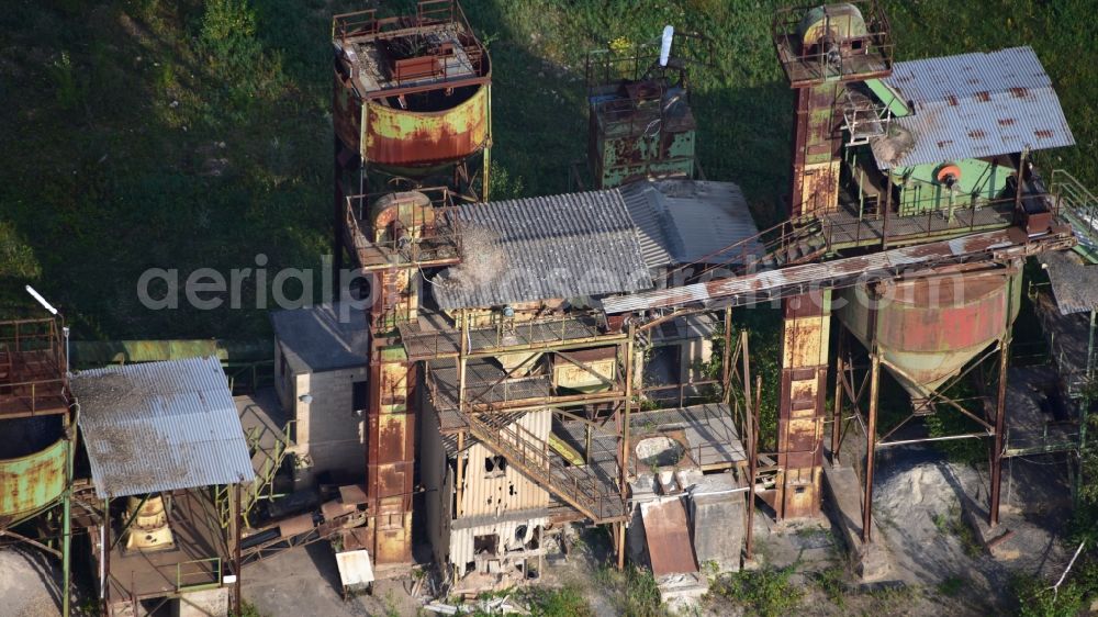 Aerial photograph Neuwied - Industrial wasteland at Steinsee in the state Rhineland-Palatinate, Germany