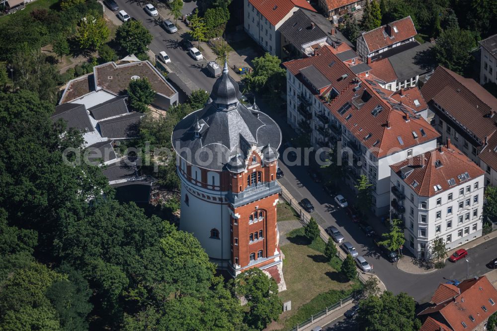 Aerial photograph Braunschweig - Building of industrial monument water tower BS|ENERGY in Brunswick in the state Lower Saxony, Germany