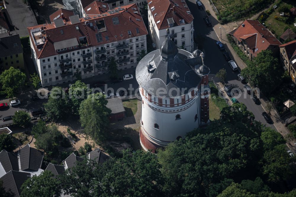 Aerial photograph Braunschweig - Building of industrial monument water tower BS|ENERGY in Brunswick in the state Lower Saxony, Germany