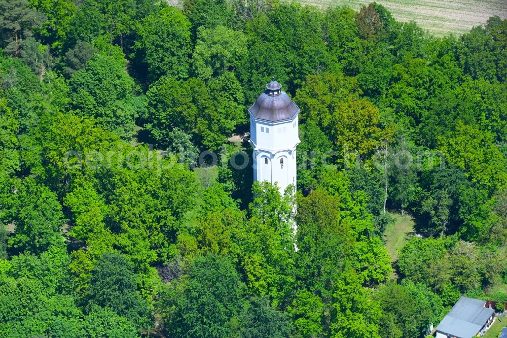 Aerial image Hohen Neuendorf - Building of industrial monument water tower in Hohen Neuendorf in the state Brandenburg, Germany