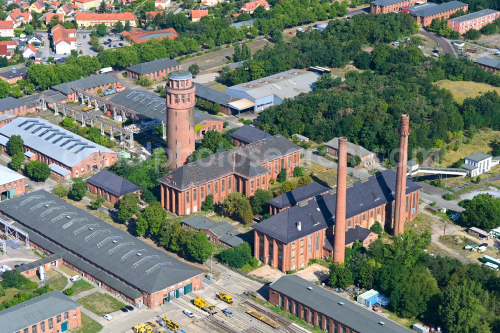 Aerial photograph Kirchmöser - Building of industrial monument water tower in Kirchmoeser in the state Brandenburg, Germany