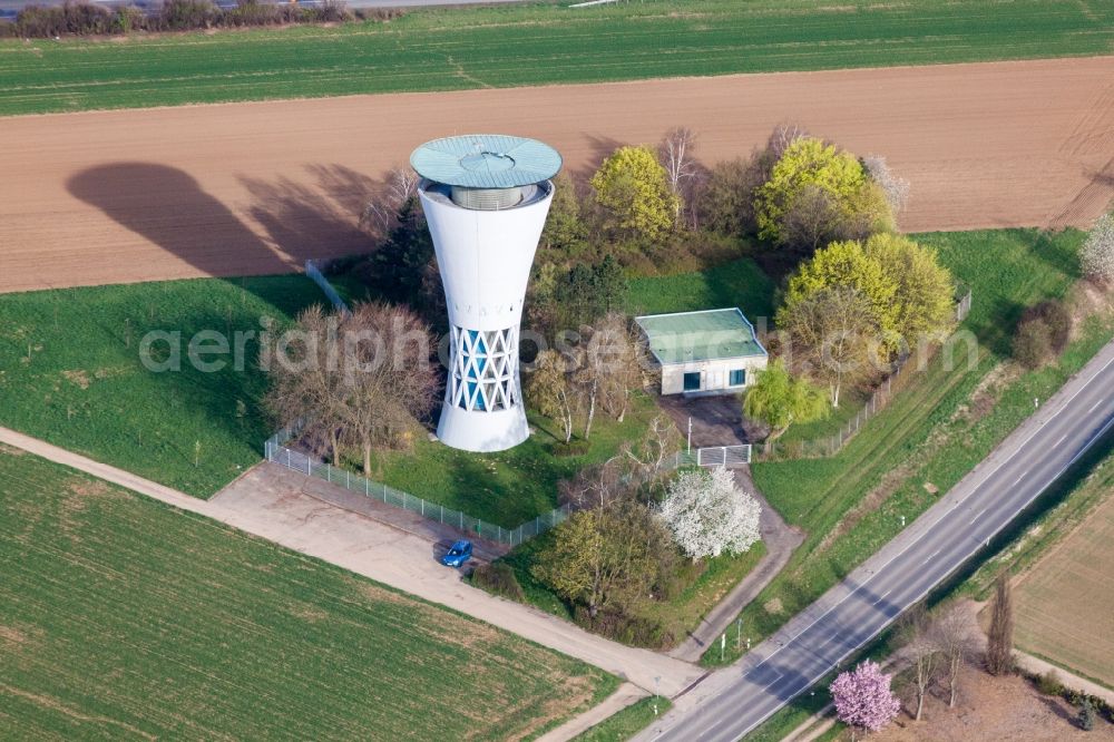 Möglingen from the bird's eye view: Building of industrial monument water tower in Moeglingen in the state Baden-Wuerttemberg, Germany