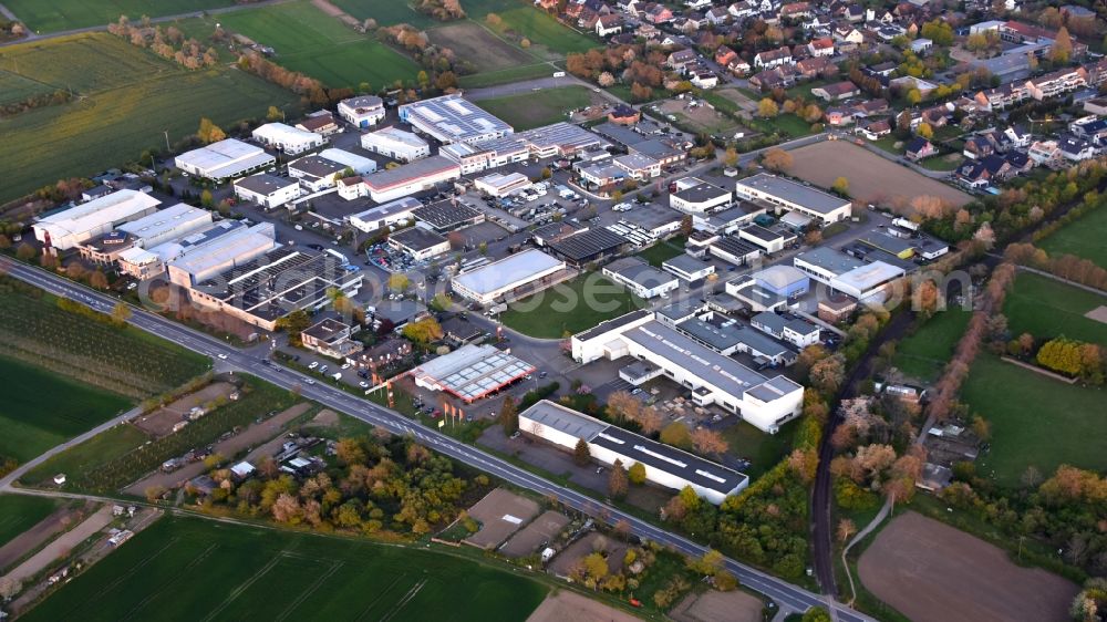 Troisdorf from the bird's eye view: Industrial area in Bergheim in the state North Rhine-Westphalia, Germany