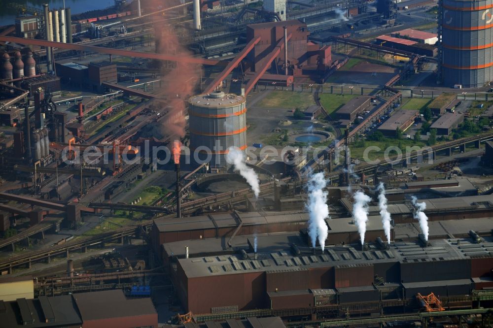 Salzgitter from above - Industrial area of the steel mill of Salzgitter AG in Salzgitter in Lower Saxony