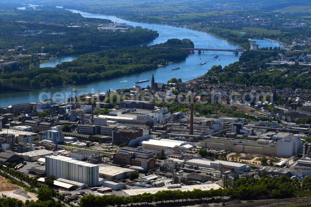 Aerial photograph Wiesbaden - Industriepark Wiesbaden of InfraServ Wiesbaden in the state Hesse, Germany