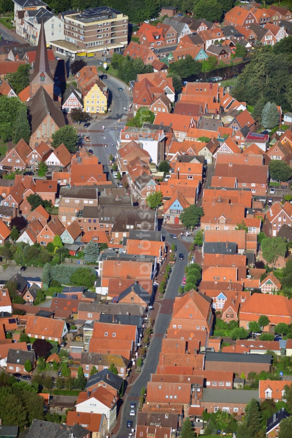 Aerial image Otterndorf - Downtown Otterndorf in the state of Lower Saxony