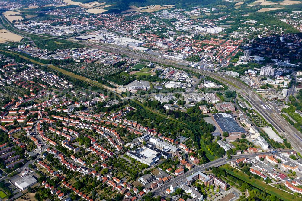 Aerial image Göttingen - Cityscape of the district Weststadt in the district Weststadt in Goettingen in the state Lower Saxony, Germany