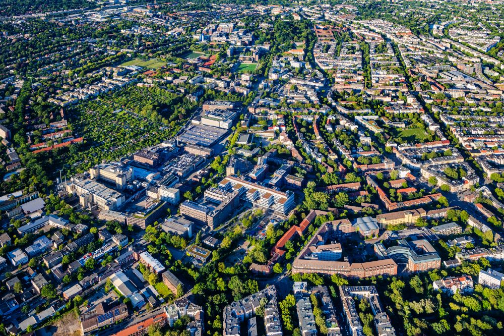 Aerial photograph Hamburg - Cityscape of the district in the district Lokstedt in Hamburg, Germany