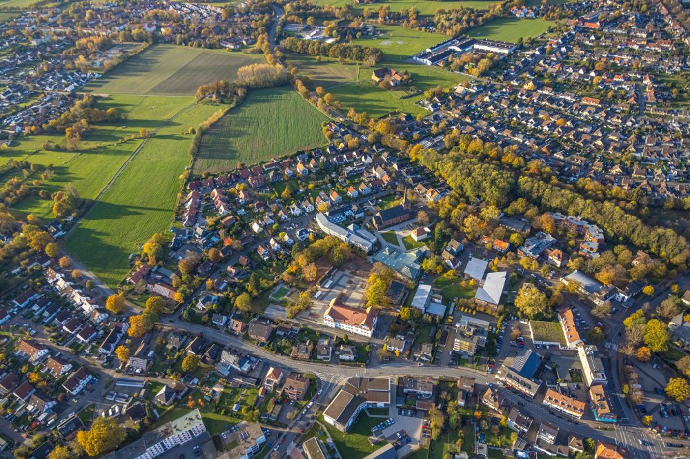 Aerial image Hamm - Cityscape of the district in the district Herringen in Hamm at Ruhrgebiet in the state North Rhine-Westphalia, Germany
