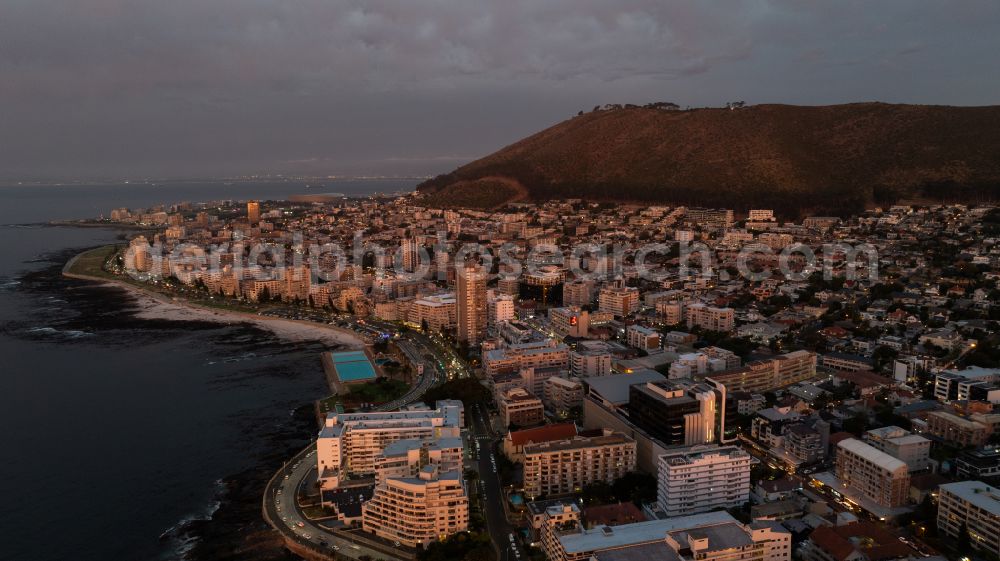Aerial photograph Kapstadt - Cityscape of the district Sea Point on street Beach Road in Cape Town in Western Cape, South Africa