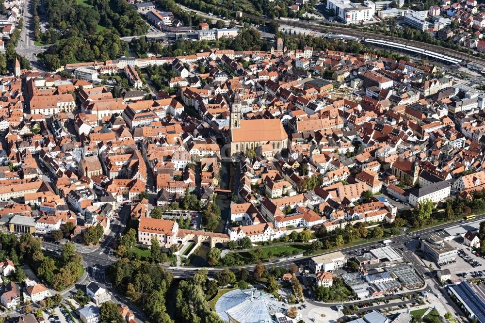 Amberg from above - Down town area in Amberg in the state Bavaria, Germany