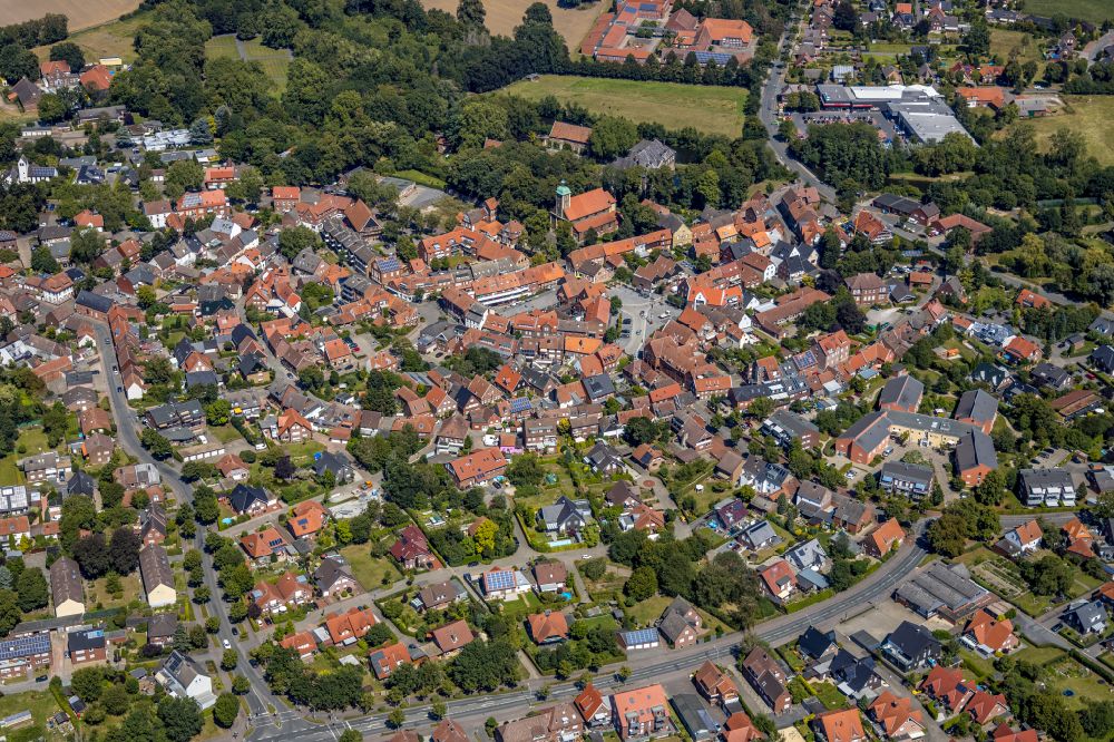 Aerial image Drensteinfurt - Down town area in Drensteinfurt in the state North Rhine-Westphalia, Germany