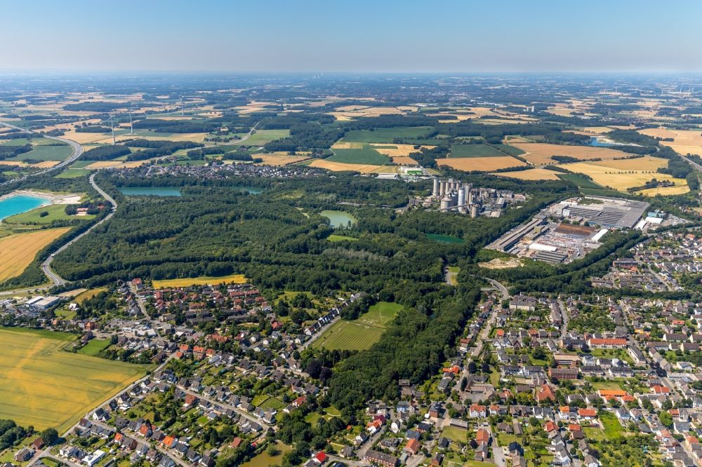 Neubeckum from above - Down town area in Neubeckum in the state North Rhine-Westphalia, Germany