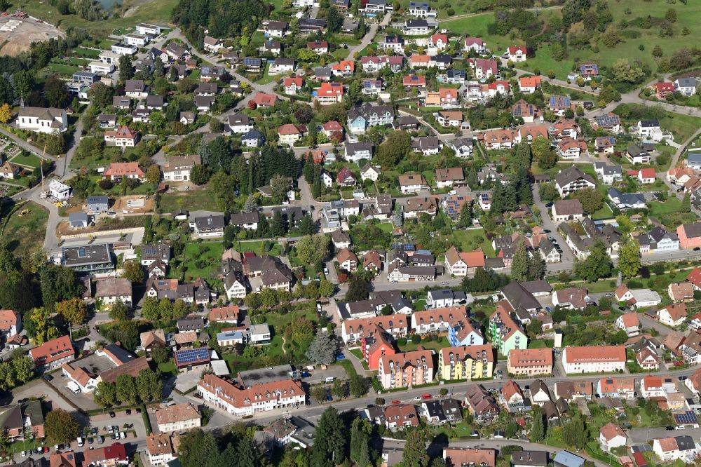 Aerial photograph Kandern - The city center in the downtown area on Waldeckstrasse and Hauptstrasse in Kandern in the state Baden-Wurttemberg, Germany