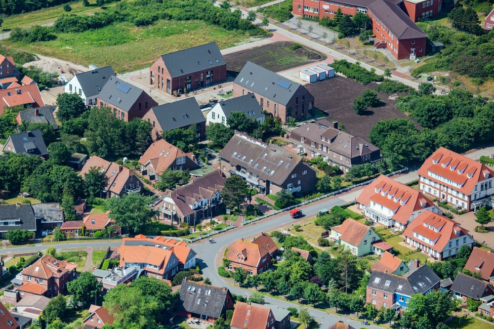 Aerial photograph Langeoog - Island area Langeoog with the village center in Langeoog in the state Lower Saxony, Germany
