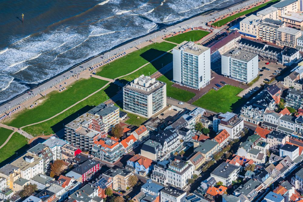 Aerial photograph Norderney - Island area Norderney with the village center in Norderney in the state Lower Saxony, Germany