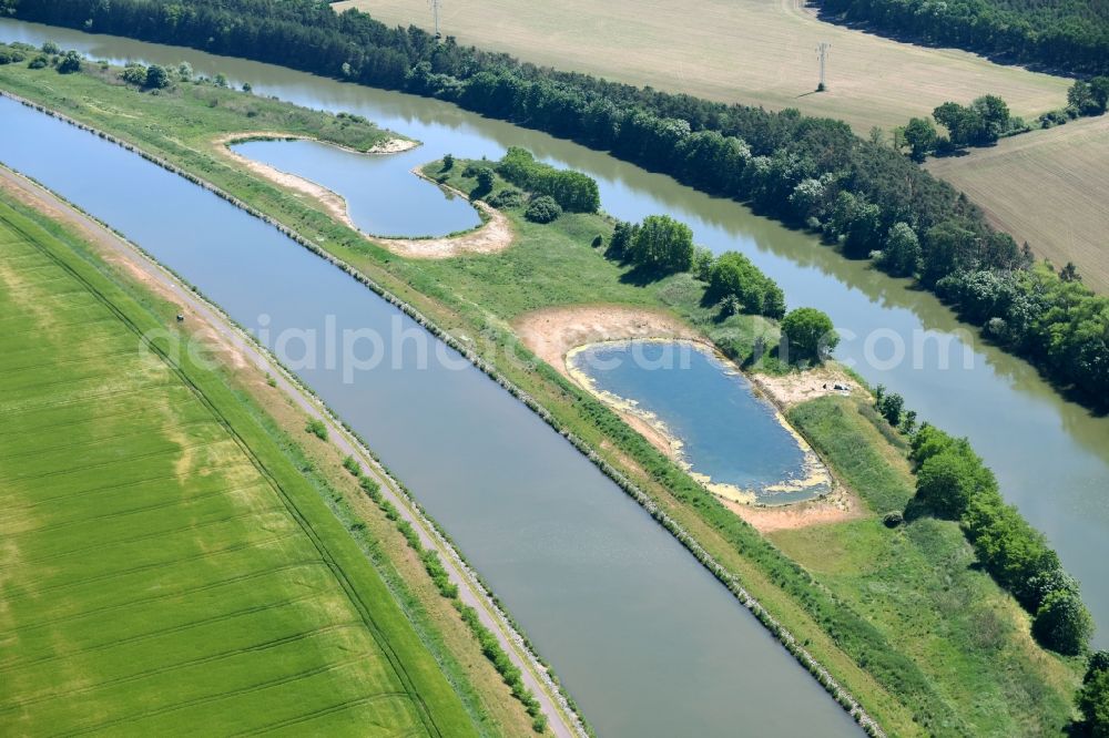 Aerial image Seedorf - Island Seedorf in the Elbe-Havel-Canal near Nielebock-Seedorf in the state Saxony-Anhalt