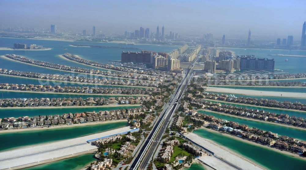 Dubai from above - The Palm Jumeirah in Dubai in United Arab Emirates