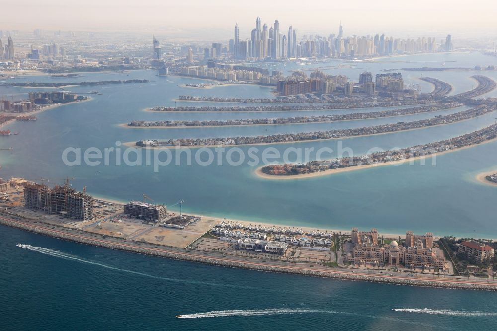 Dubai from the bird's eye view: The Palm Jumeirah in Dubai in United Arab Emirates