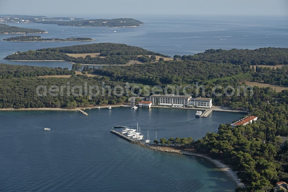 Pula from the bird's eye view: Archipelago Brijuni Islands in the Adriatic Sea in Pula in Istria - Istarska zupanija, Croatia