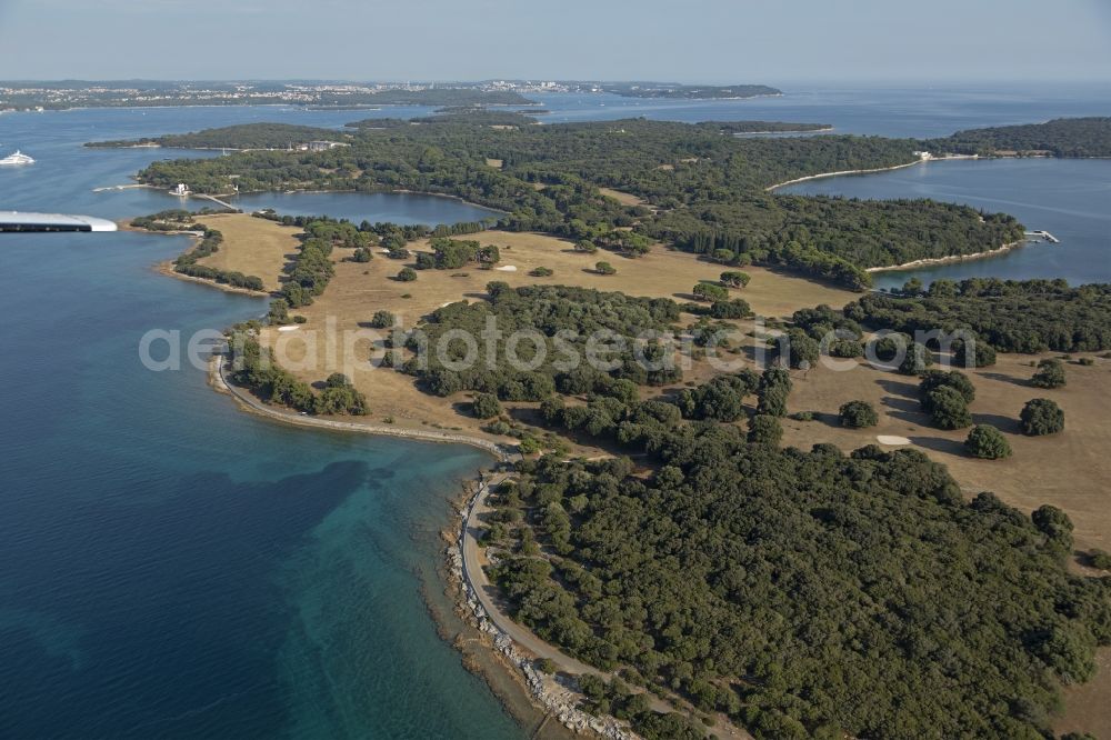 Pula from the bird's eye view: Archipelago in the Brijuni in Pula in Istrien - Istarska zupanija, Croatia