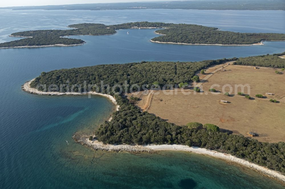 Aerial image Pula - Archipelago in the Brijuni in Pula in Istrien - Istarska zupanija, Croatia