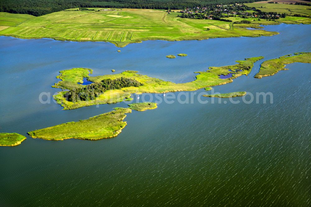 Aerial photograph Neuendorf-Heide - Archipelago in the Neuendorfer Buelten in Neuendorf-Heide at the baltic coast in the state Mecklenburg - Western Pomerania, Germany